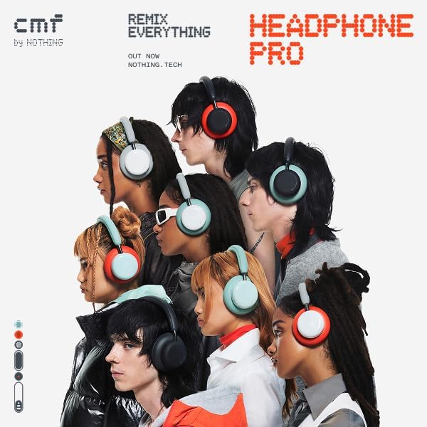 cmf by nothing headphone pro active noise cancellation wireless headphones – 50h battery, hybrid anc, 40mm drivers, dual connection cmf by nothing headphone pro active noise cancellation wireless headphones – 50h battery, hybrid anc, 40mm drivers, dual connection