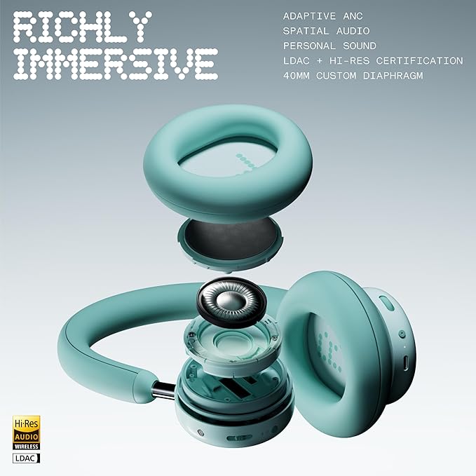 cmf by nothing headphone pro active noise cancellation wireless headphones – 50h battery, hybrid anc, 40mm drivers, dual connection cmf by nothing headphone pro active noise cancellation wireless headphones – 50h battery, hybrid anc, 40mm drivers, dual connection