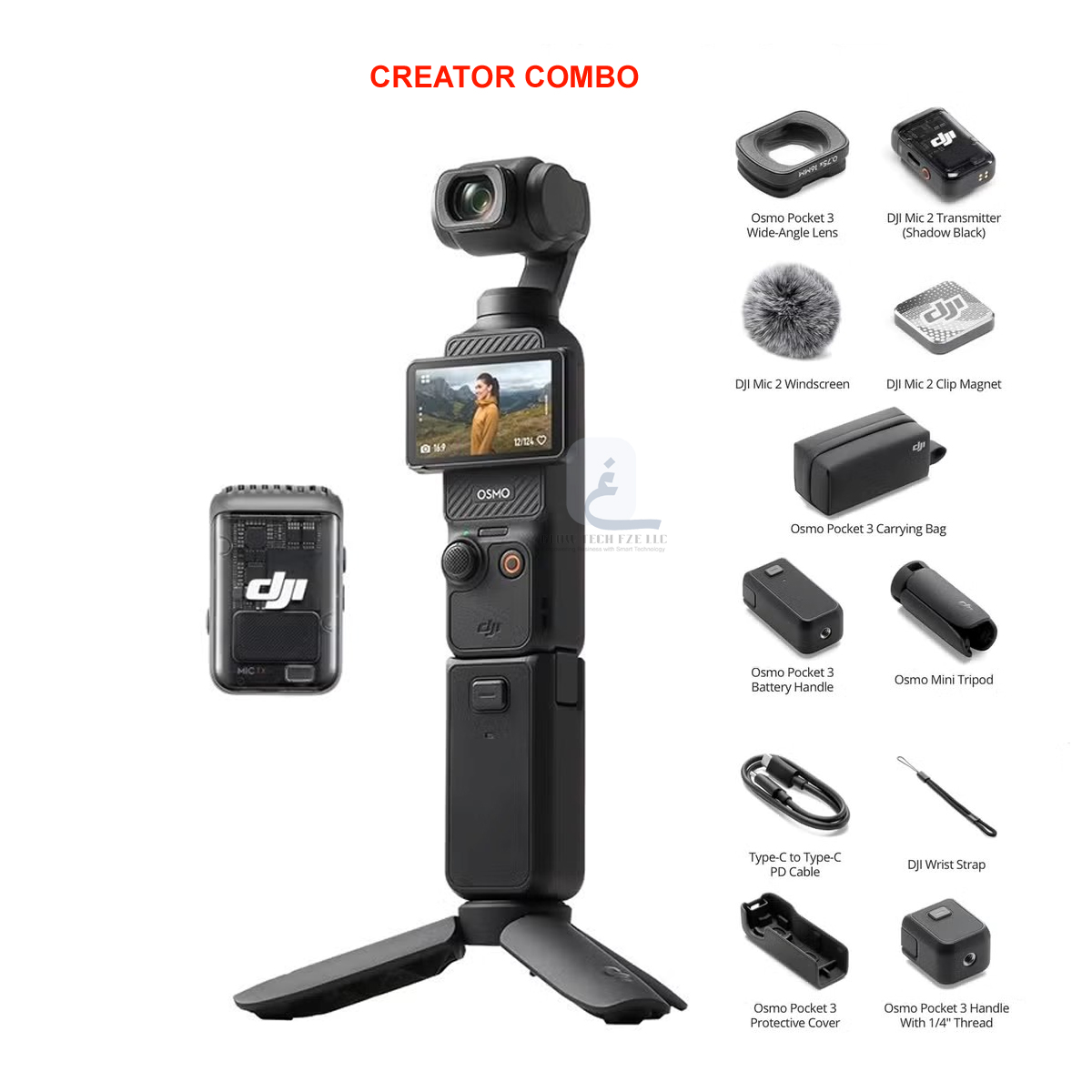 dji osmo pocket 3 creator combo – 1″ cmos vlogging camera | 4k/120fps | 3 axis stabilization | activetrack 6.0 | mic 2 included dji osmo pocket 3 creator combo – 1″ cmos vlogging camera | 4k/120fps | 3 axis stabilization | activetrack 6.0 | mic 2 included